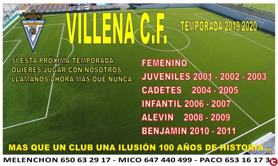 El Villena CF ya tiene entrenadores para sus diferentes equipos