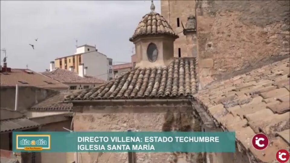 Directo del "Día a Día" del 12 de julio sobre el estado de la techumbre de la Iglesia de Santa María
