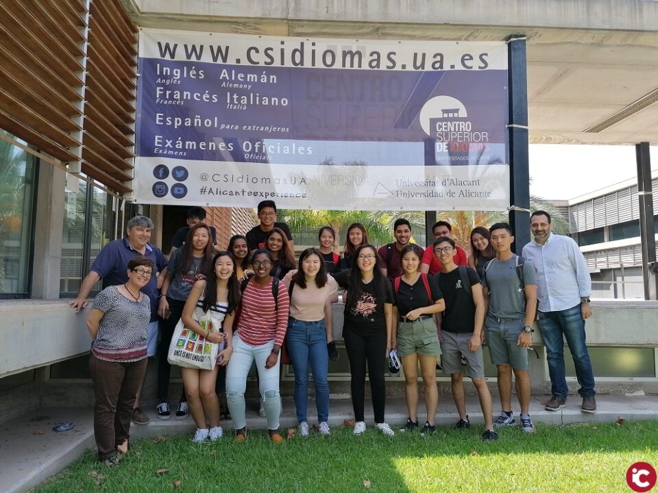 La Universidad de Alicante acoge a 18 estudiantes de español de la Nanyang Technological University