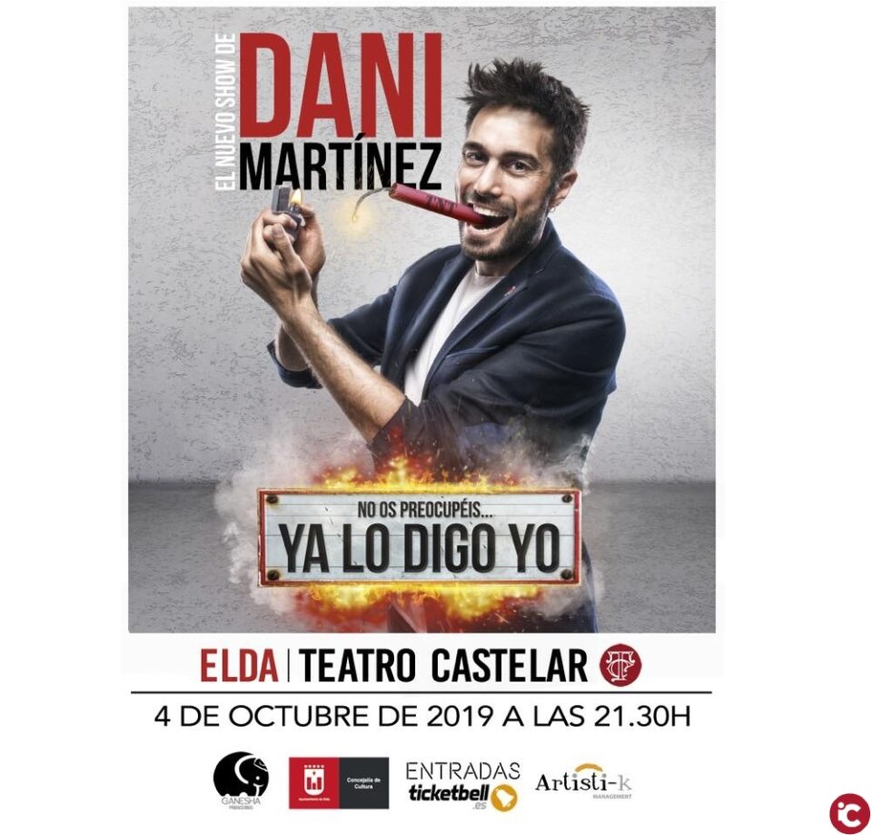 El humor de Dani Martínez llega al Teatro Castelar con su nuevo show 'No os preocupéis... ya lo digo yo'