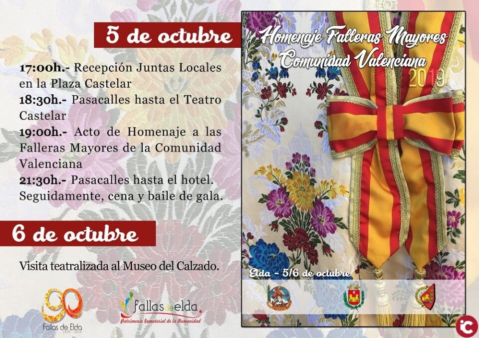 Elda acoge el Homenaje a las Falleras Mayores de la Comunidad Valenciana