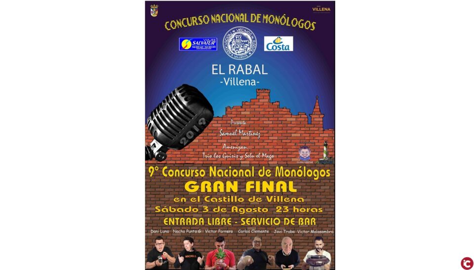 La noche más divertida del año en el 9º Concurso Nacional de Monólogos El Rabal Villena