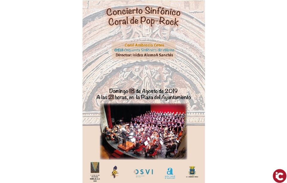 La OSVI y la Coral Ambrosio Cotes de Villena en Biar con motivo del V Centenario de la Fachada Renacentista de Biar