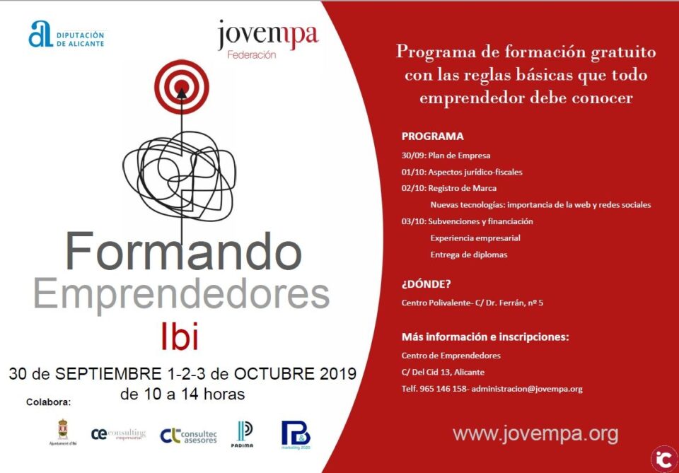 Ibi acoge el programa Formando Emprendedores con un nuevo curso gratuito