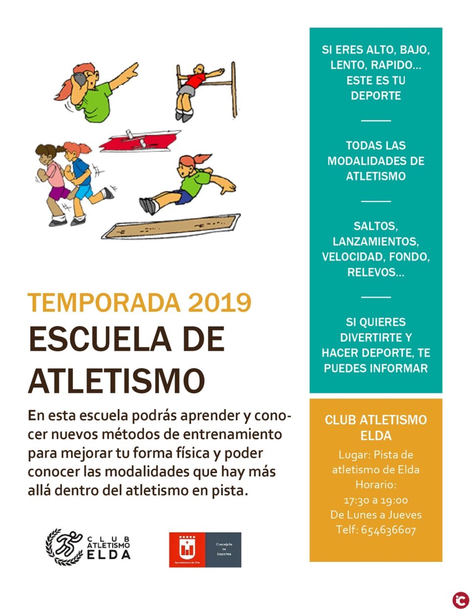 La Escuela del Atletismo Elda arranca el lunes 2 de septiembre