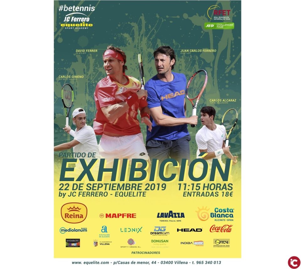 David Ferrer y Juan Carlos Ferrero oficializarán un partido de exhibición el 22 de Septiembre en Villena