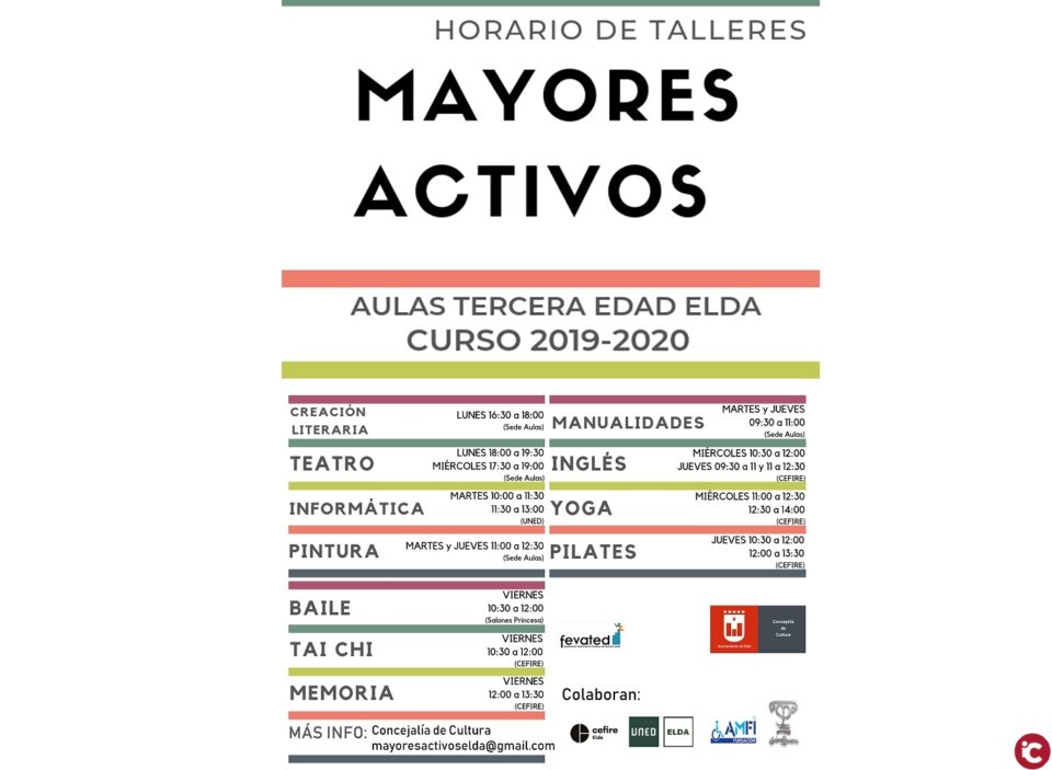 Las Aulas de la Tercera Edad arrancan el curso con un amplio programa de talleres y conferencias y con una imagen renovada