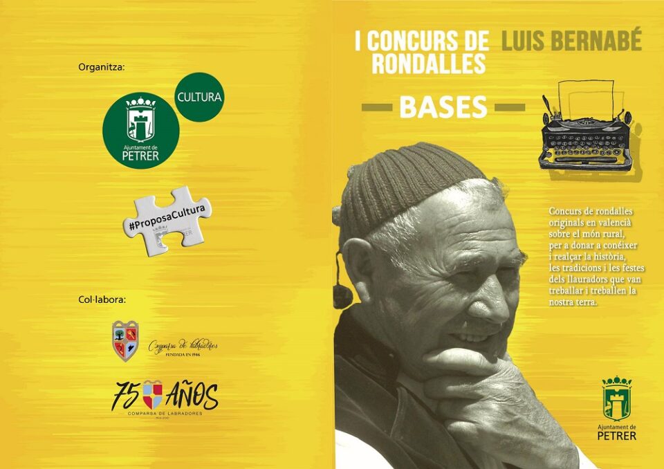 La Comparsa de Llauradors de Petrer convoquen el Concurs de Rondalles Luis Bernabé