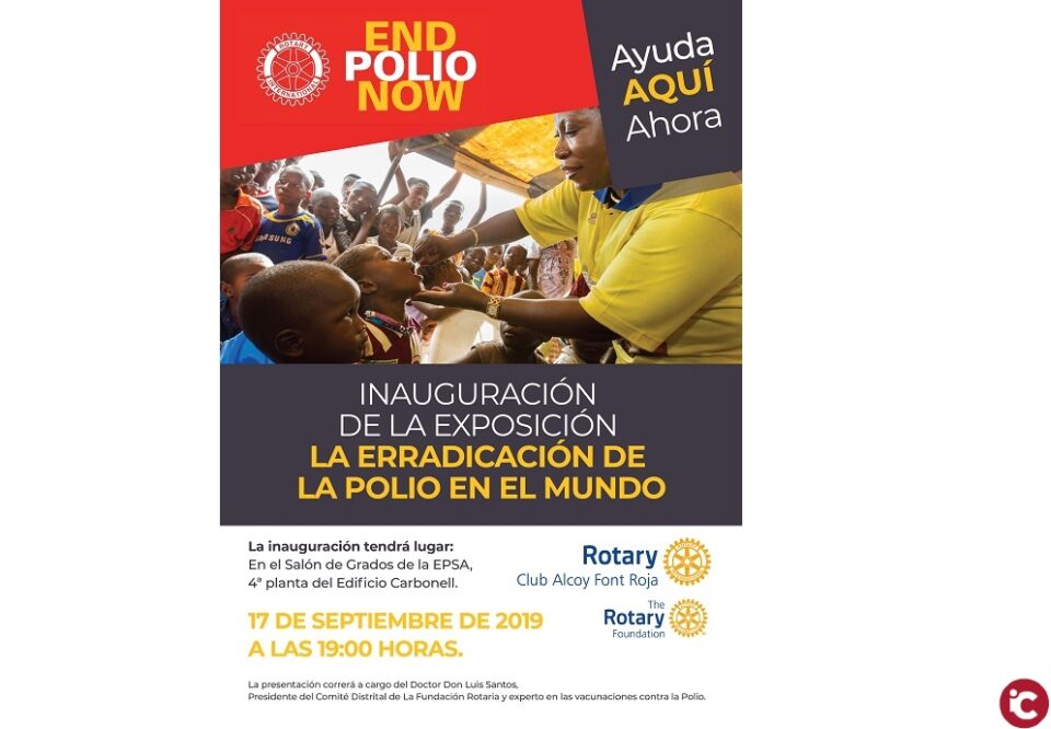 Rotary Club Alcoy Font Roja inaugura una exposición sobre la polio en colaboración con el Campus de Alcoy de la UPV