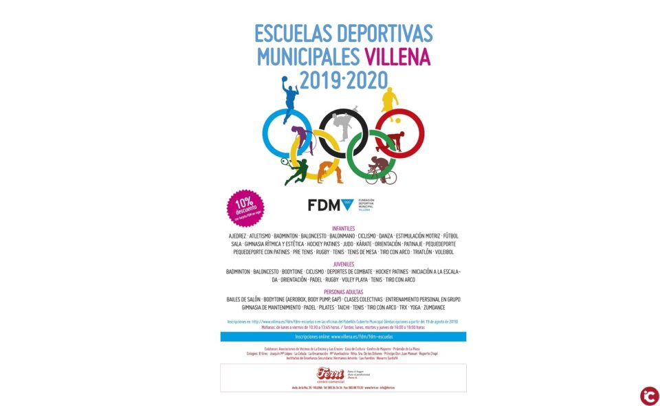 Disponible la nueva programación de las Escuelas Deportivas Municipales