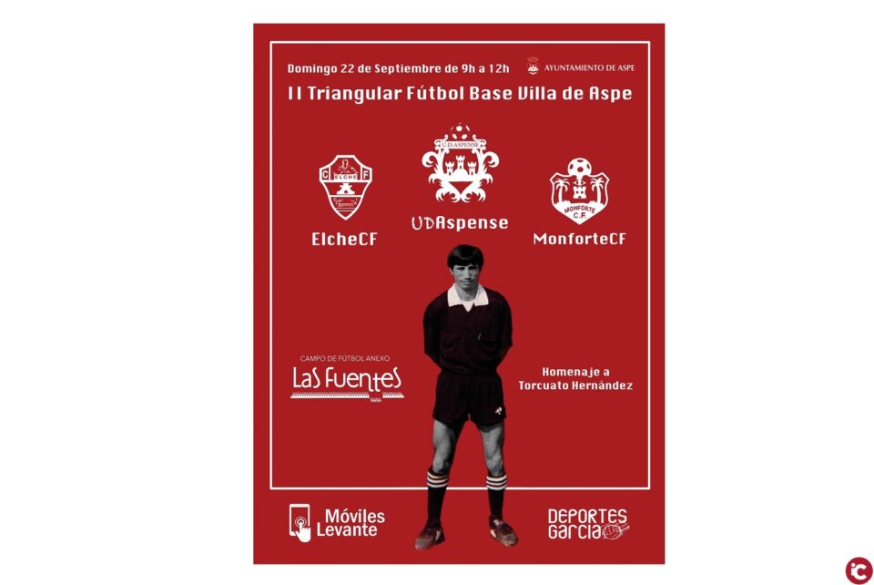 Las fuentes de Aspe acoge este domingo un triangular de fútbol base