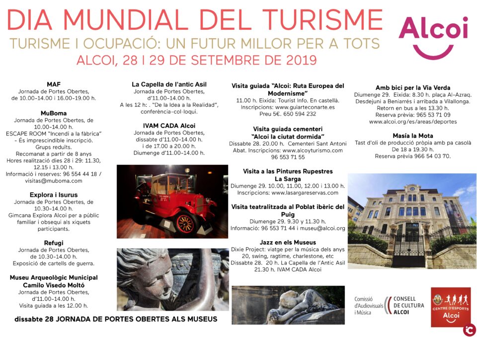 Alcoi s´unirà a la celebració del Dia Mundial del Turisme