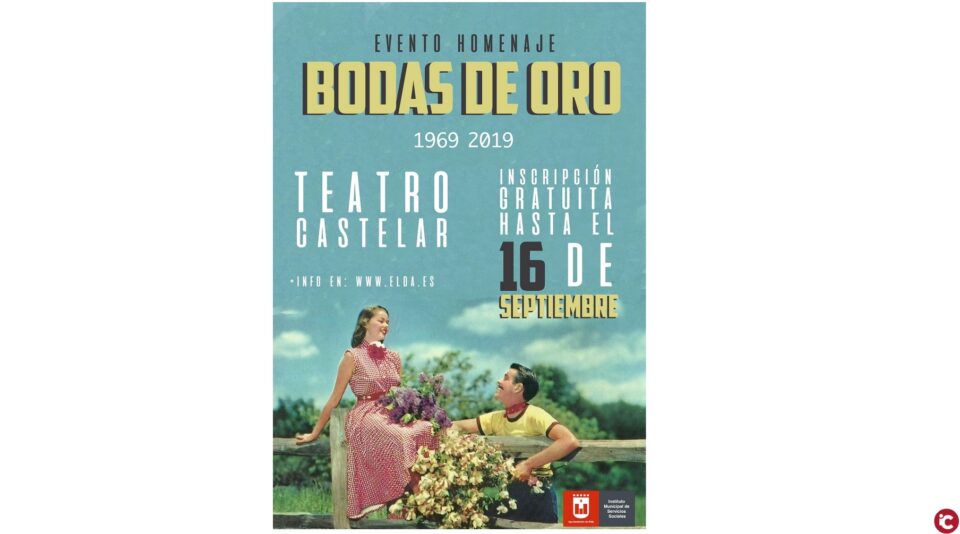 El Ayuntamiento de Elda homenajea a las parejas que celebran sus Bodas de Oro en 2019 con una gala en el Teatro Castelar