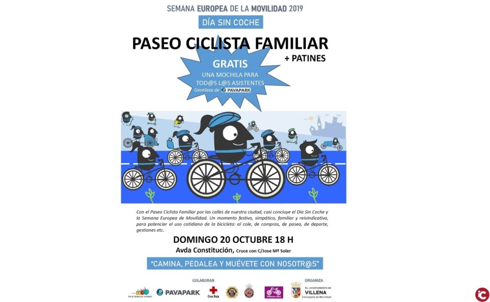 Hoy comienzan las charlas y coloquios de la Semana Europea de la Movilidad en Villena