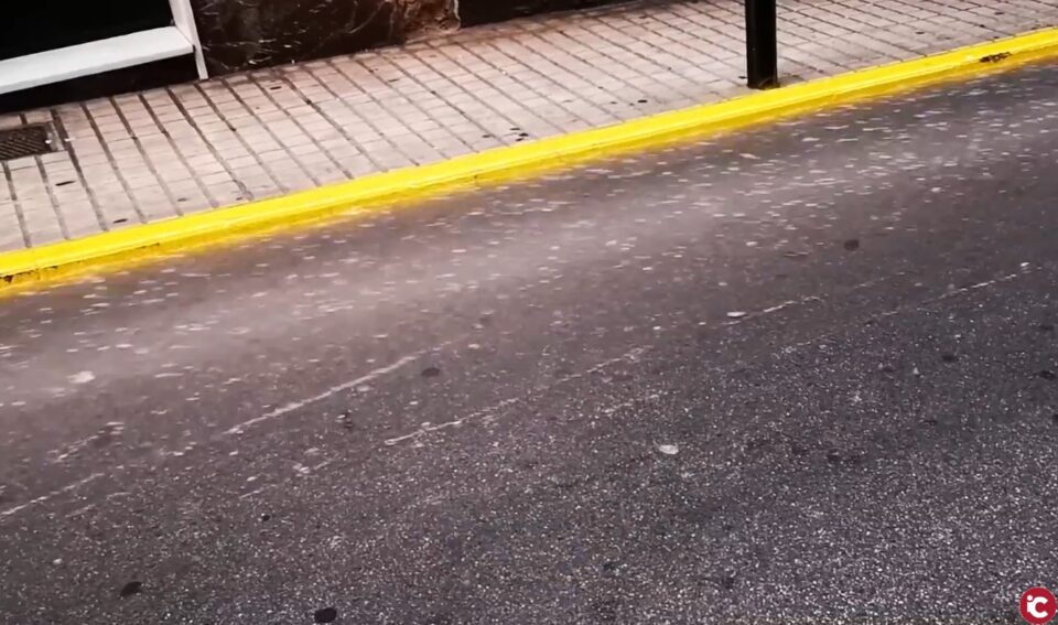 Fuerte tormenta en cuestión de minutos con intenso viento