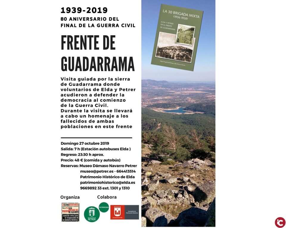 La Comisión de la Memoria Histórica homenajea a la veintena de combatientes de Elda y Petrer que murieron en el frente de Guadarrama