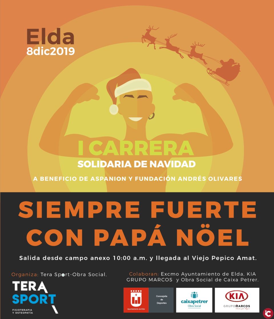El 8 de diciembre se celebrará en Elda la I Carrera Solidaria de Papá Noel