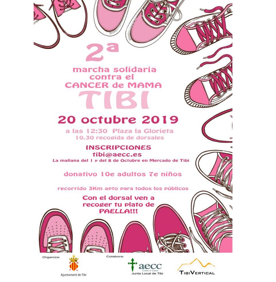 Tibi celebra la 2a Marxa Solidària contra el càncer de mama