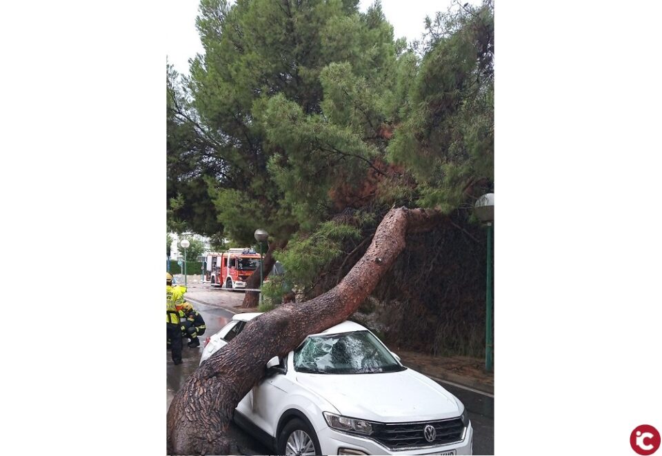 Efectivos del SPEIS han intervenido esta mañana en dos emergencias con motivo de las lluvias en Alicante