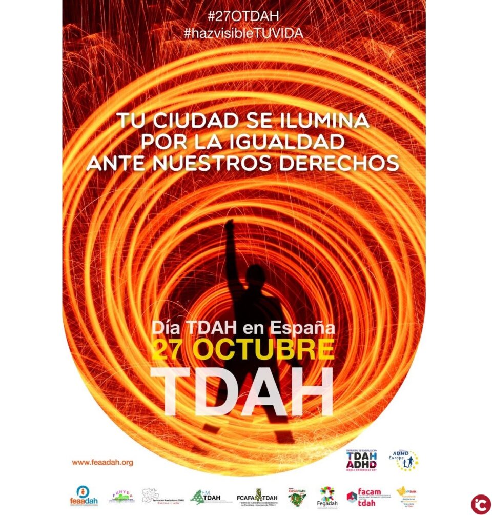 El Ayuntamiento de Aspe se ilumina de naranja por el TDAH