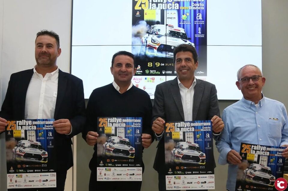 El XXV Rallye La Nucía-Mediterráneo reunirá el 8 y 9 de noviembre en la provincia a los mejores pilotos del panorama nacional