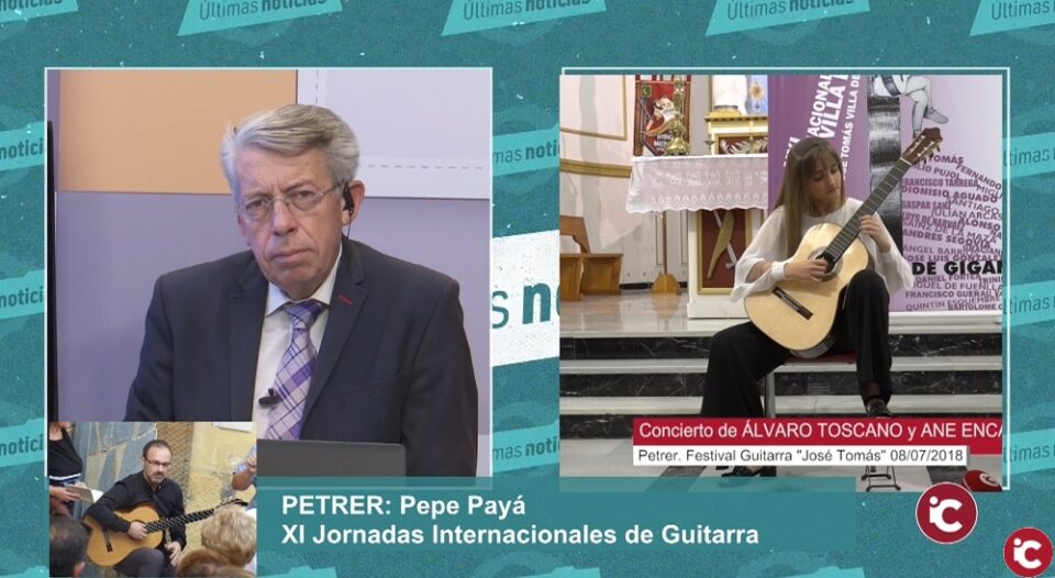 Llamamos en directo a Pepe Payá por las Decimoprimeras Jornadas Internacionales de Guitarra