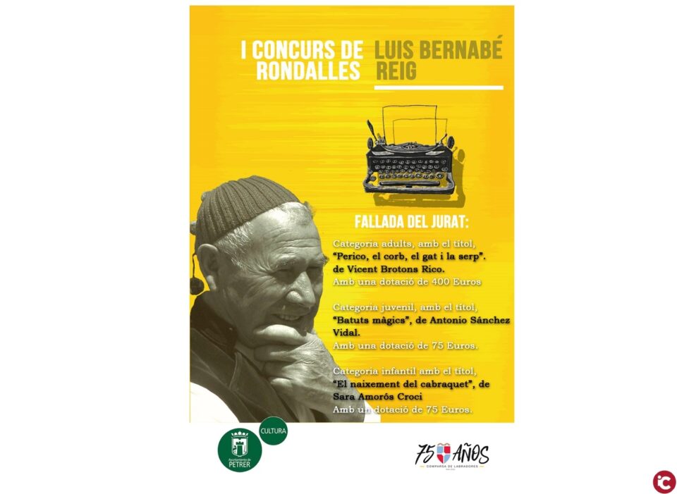 Se hace público el fallo del jurado del Concurso de Rondalles Luis Bernabé.