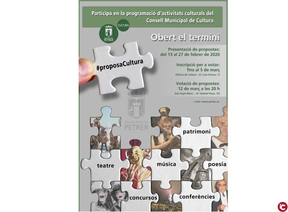 Convocada la séptima edición de Proposa Cultura para decidir