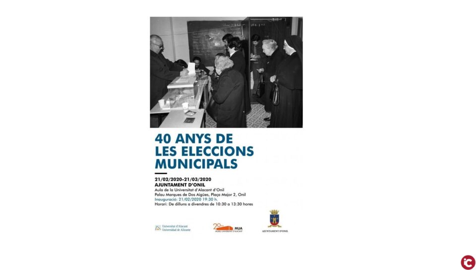 Onil acull l'exposició "40 anys de les eleccions municipals"