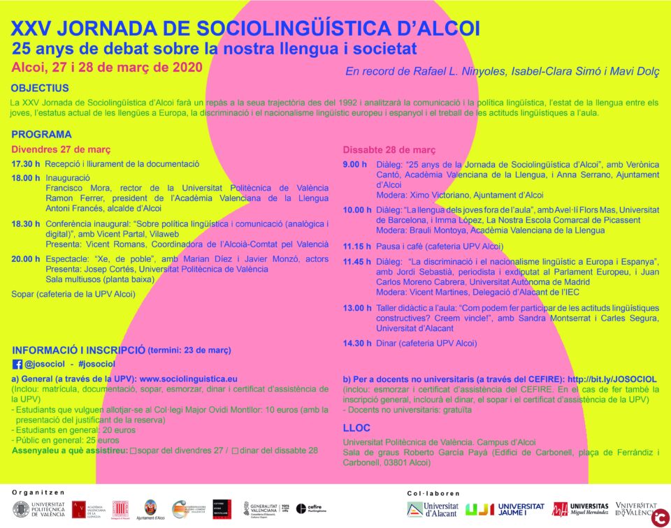 Les Jornades de Sociolingüística celebren 25 anys liderant el debat sobre el valencià