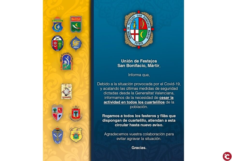 La Unión de Festejos desaconseja la utilización de cuartelillos de comparsas y particulares