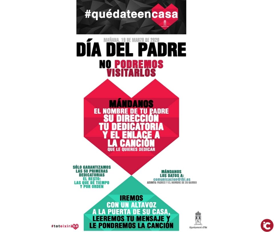 El Ayuntamiento de Ibi promueve una iniciativa para sus vecinos en el Día del Padre