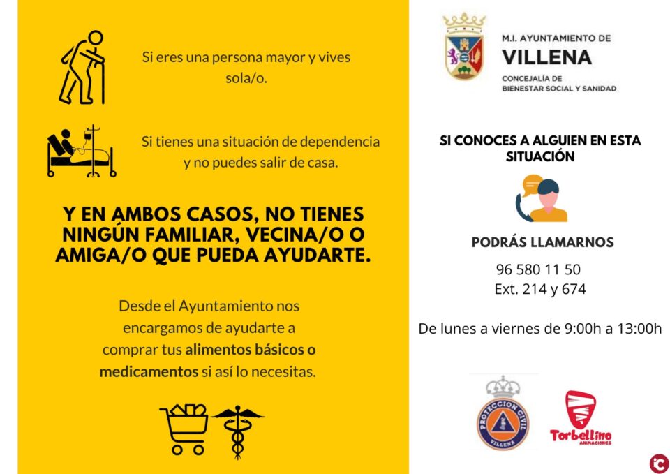 Villena pone en marcha un servicio de apoyo para personas mayores y dependientes