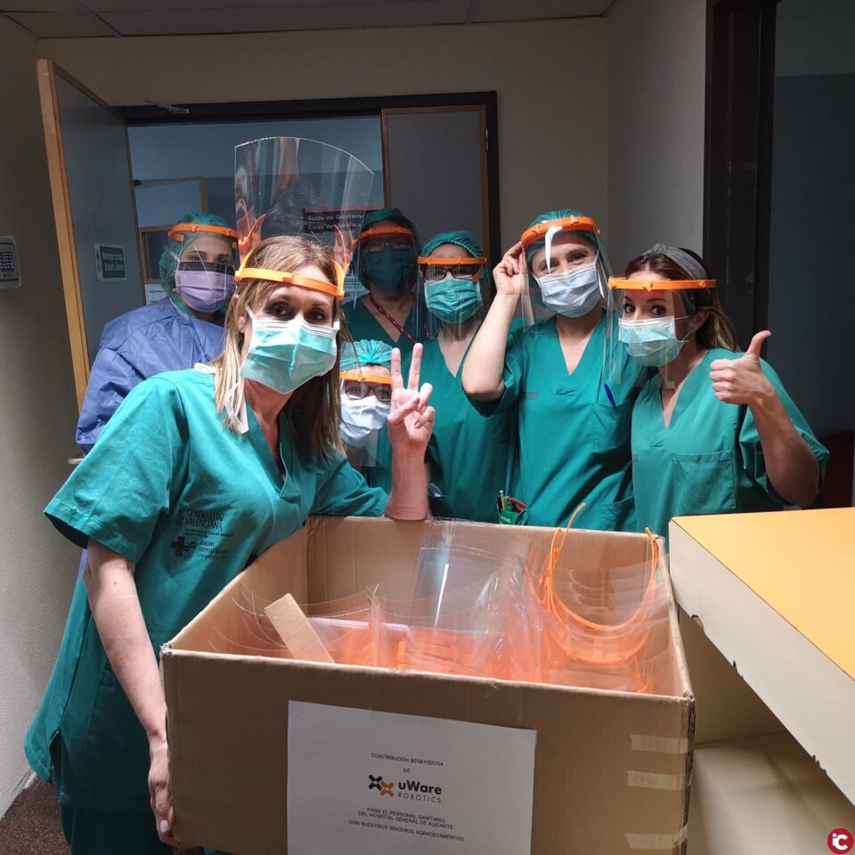 La Universitat d'Alacant i uWare Robotics col·laboren en l'elaboració de màscares de protecció per a personal sanitari