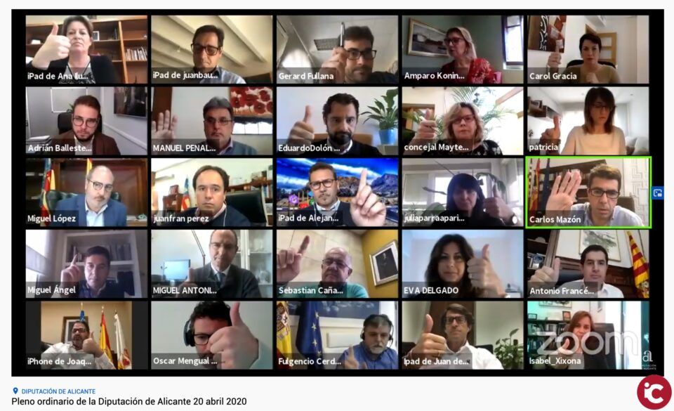 La Diputación de Alicante readaptará su presupuesto para hacer frente al coronavirus e impulsar la economía