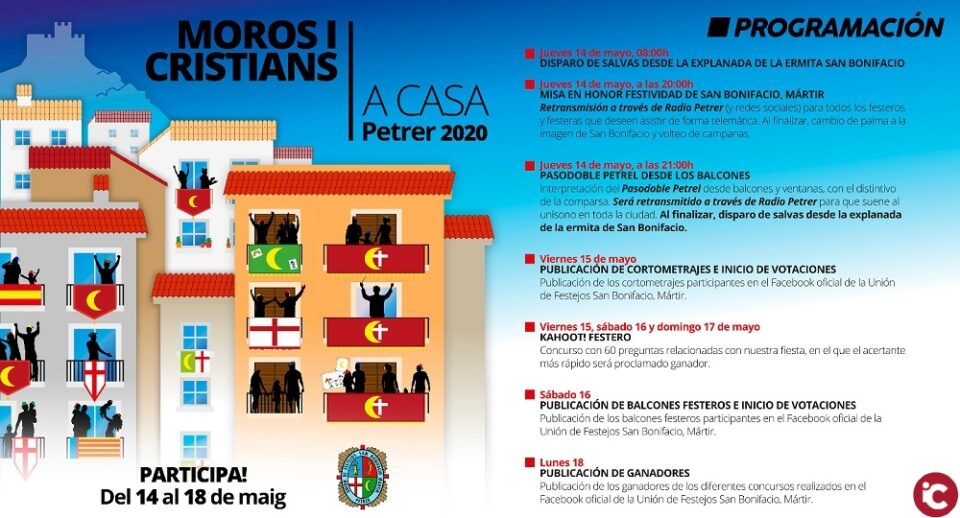 La Unión de Festejos de San Bonifacio Mártir prepara los MOROS I CRISTIANS A CASA PETRER 2020