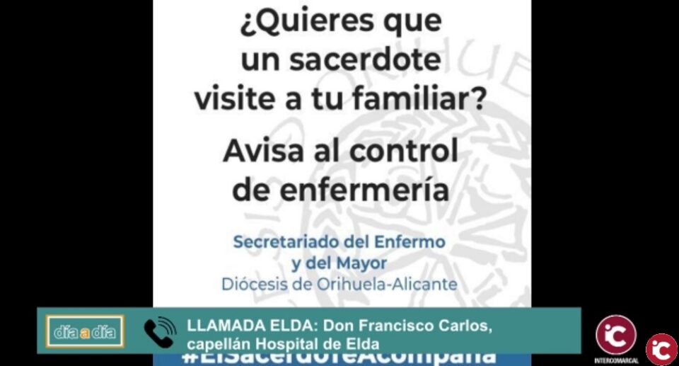 La Iglesia pone a disposición de la ciudadanía las visitas de sacerdotes a familiares enfermos