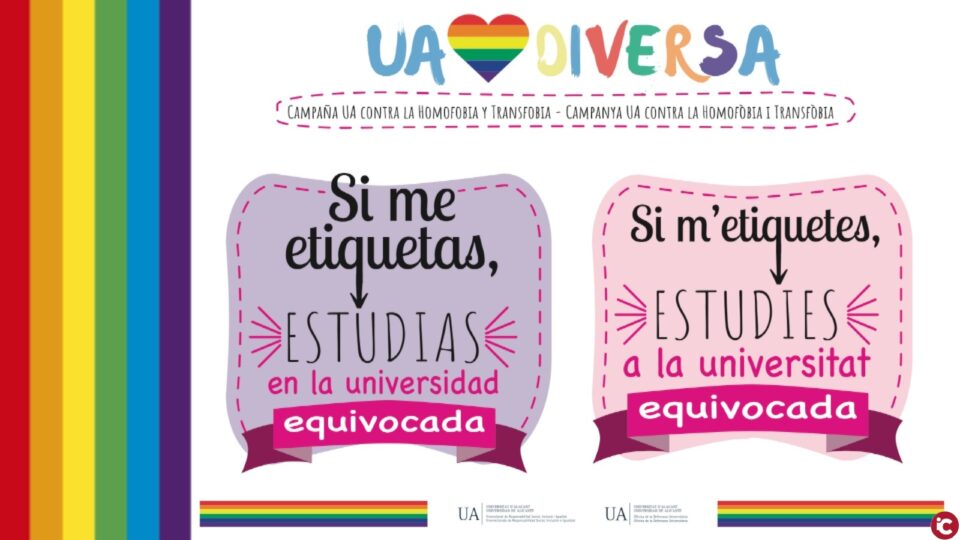 La Universitat d'Alacant llança un manifest per la diversitat i contra la discriminació de la comunitat LGTBI