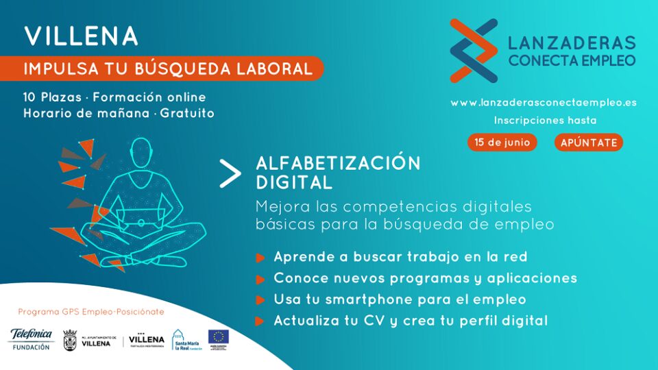 Villena pone en marcha un programa de Alfabetización Digital para personas desempleadas