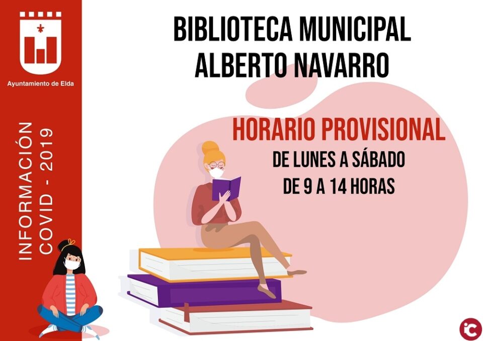 El Ayuntamiento de Elda ha reabierto hoy la Biblioteca Municipal Alberto Navarro con medidas restrictivas para garantizar la seguridad del personal y de los usuarios