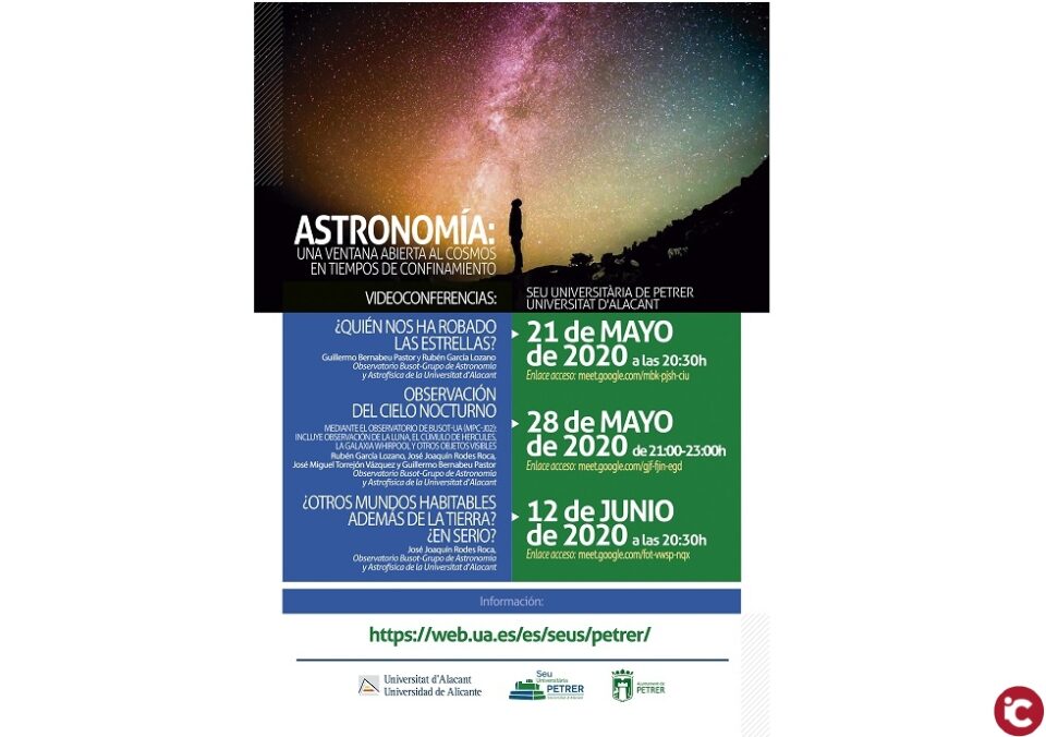 La Seu Universitària de la UA a Petrer obri una finestra al cosmos en temps de confinament