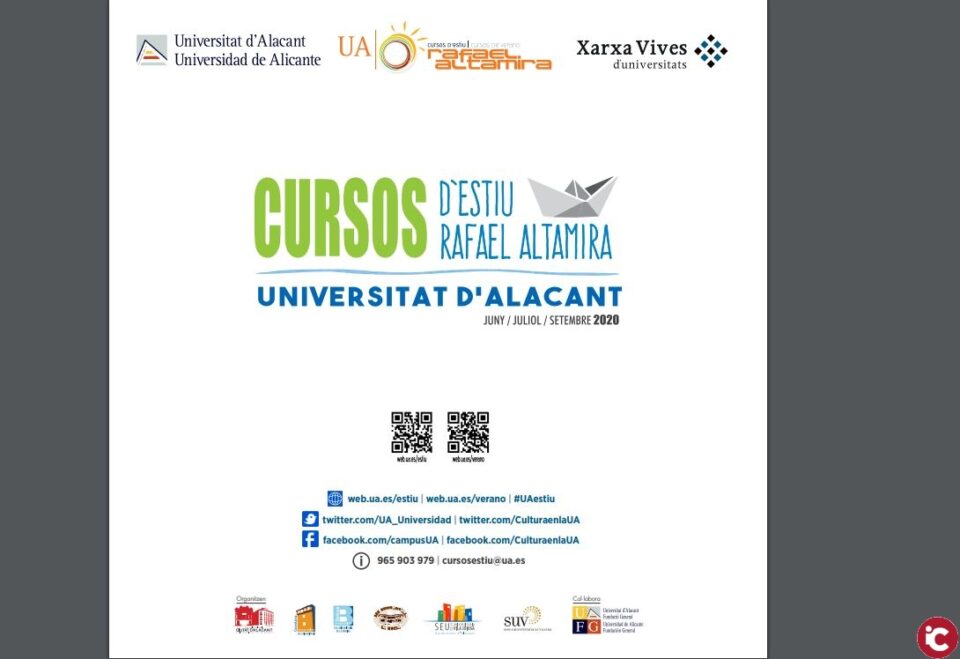 La Universidad de Alicante presenta su oferta de Cursos de Verano Rafael Altamira