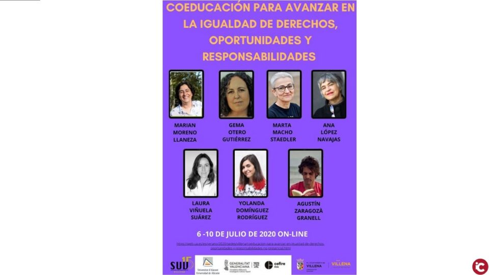 Curso de verano 2020 de la Sede Universitaria en Villena: Coeducación para avanzar en la igualdad de derechos
