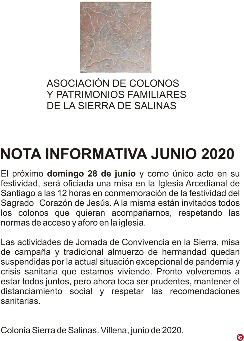 Jornada de Convivencia Asociación de Colonos de la Sierra de Salinas 2020