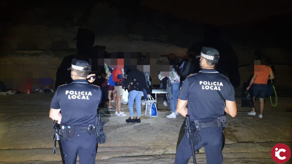 La Policía Local impone 35 denuncias en un día y desaloja una fiesta ilegal en Alicante