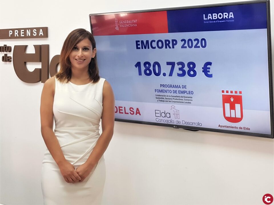 Elda recibirá 180.738 euros del programa Emcorp para la contratación de 16 personas desempleadas mayores de 30 años