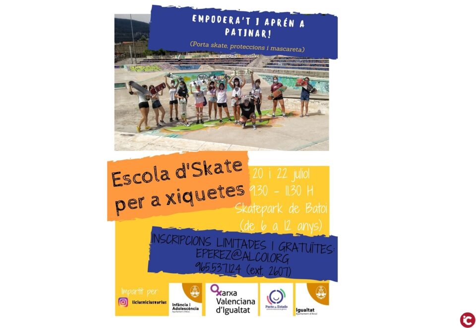 Nou taller d'iniciació al Skateboarding per a xiquetes