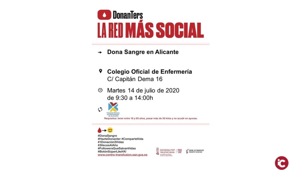 El Colegio de Enfermería acoge mañana una jornada de donación de sangre