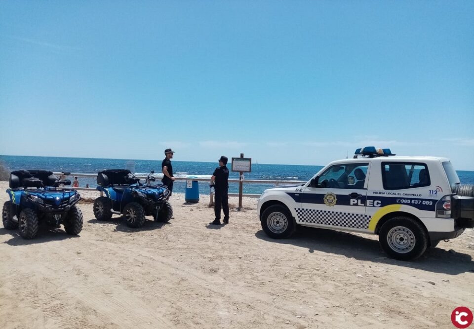 Vigilancia especial de la playa canina de la desembocadura del río Seco