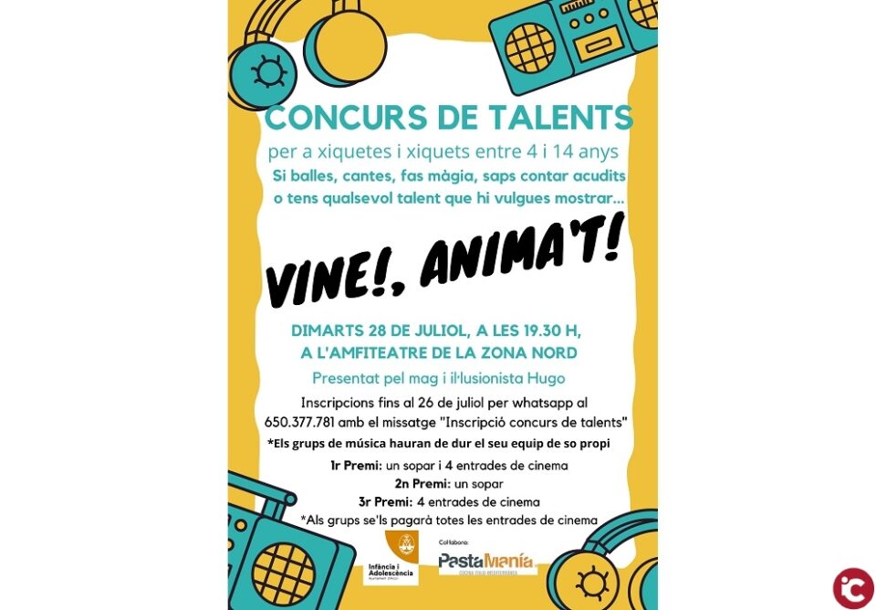 La regidoria dInfància i Adolescència organitza un concurs de talents